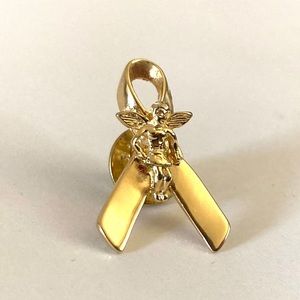 Gold Cherub Angel Lapel Pin